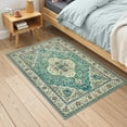 thumbnail image 4 of Lahome Decor 2x3 Area Rug Boho Tribal Rugs for Living Room Machine Washable Bedroom Rug, Turkish Aesthetic Soft Non-Slip Non-Shedding Faux Wool Throw Rug for Camper Entryway Office Carpet, 4 of 11