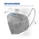 thumbnail image 3 of Mascarillas FFP2 Negras para adulto, máscara respiratoria FPP2 Homologada en Europa y España, 5 capas, KN95, 5-100 unidades, 3 of 3