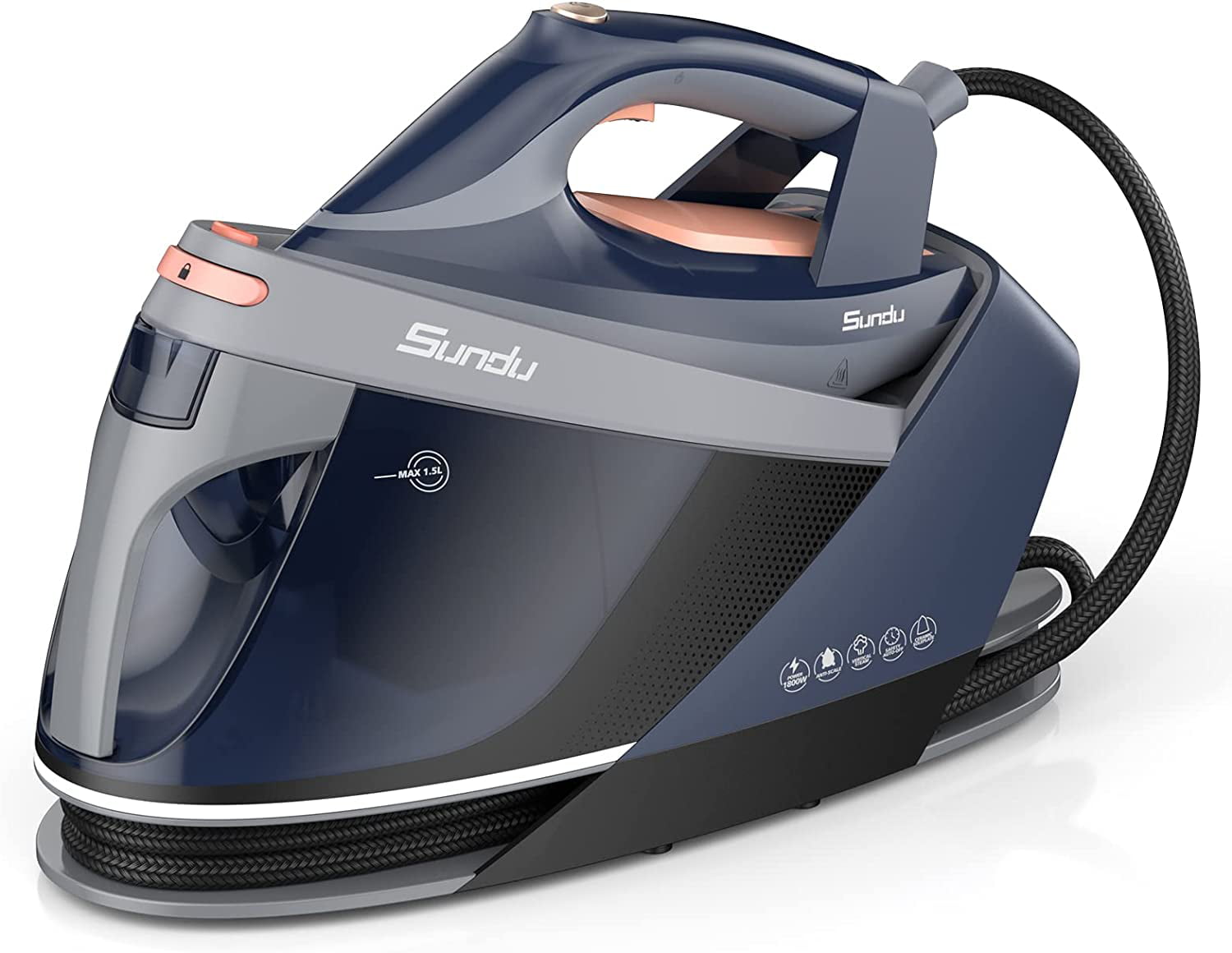 mobiel Editie vlees Sundu Professional LED Steam Iron, 1800W Dual-Ceramic Soleplate Pro Steam  Station, with Auto Shut-Off and Self-Cleaning - Walmart.com