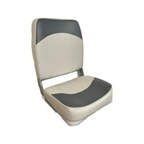 Horizon Manufacturing Boat Seat, High Back, Economy, Fold Down, 1013- ABC Gray/Charcoal