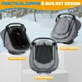thumbnail image 6 of Orzbow Winter Baby Car Seat Cover, Universal Carseat Cover for Babies with Breathable Mesh Window, Cozy and Warm Car Seat Covers for Cold Weather, Dark Grey, 6 of 6