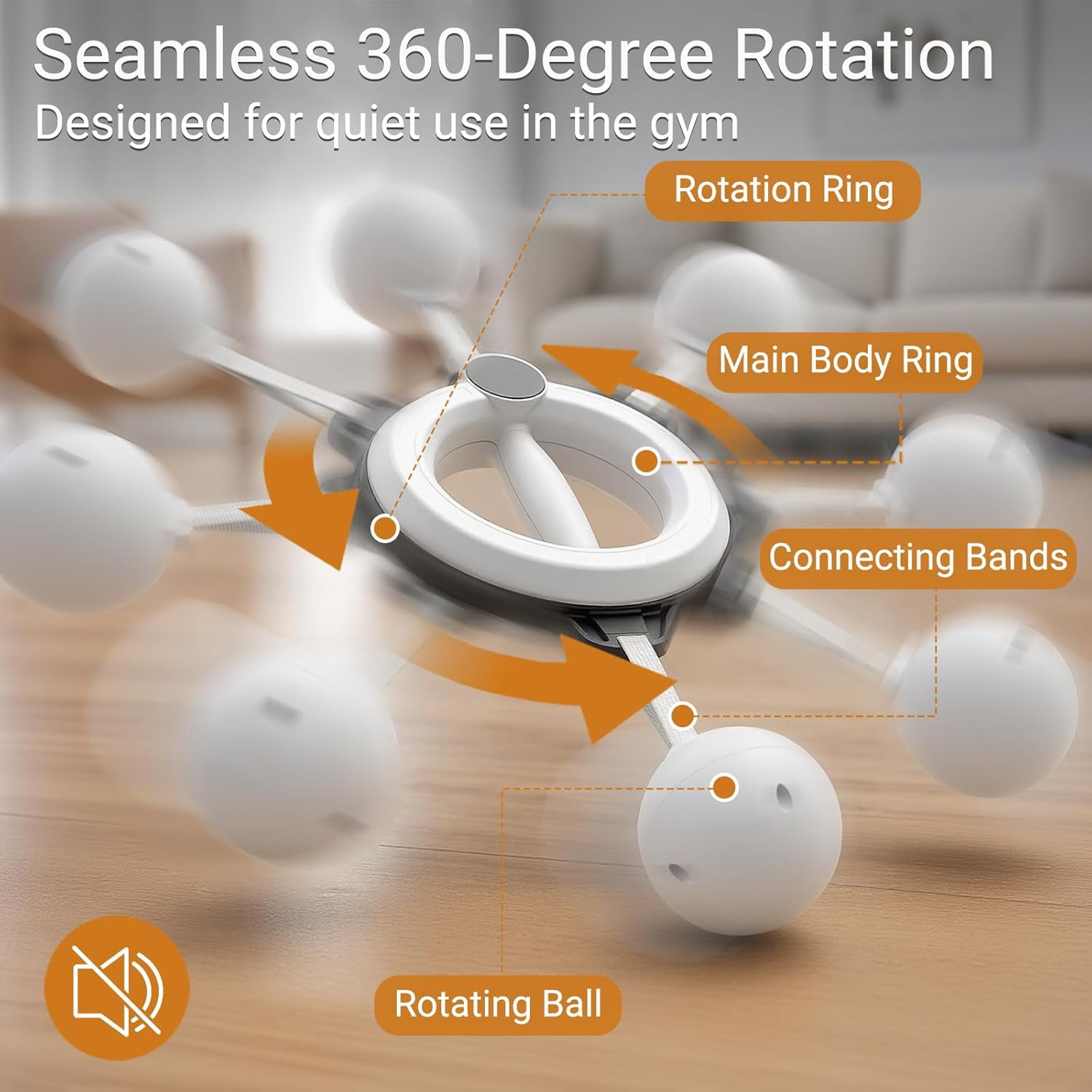 Arm & Shoulder Workout Equipment, 360° Hand Crank Forearm Trainer, Upper Body Strength & Mobility Trainer for Home Gym