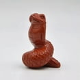thumbnail image 2 of HOOUN 1.5" Natural Crystal Snake Carved Quartz Stone Serpent Rock Healing Reiki Decor-Red Stone-1PC (Random Pick), 2 of 4