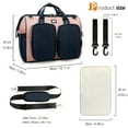thumbnail image 4 of Pomelo Best Diaper Tote Bag with Changing Pad and Stroller Straps, Color Pink and Dark Blue, 4 of 6