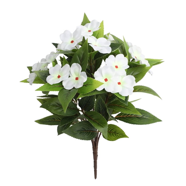 Simulación de azalea impatiens, decoración para el hogar, jardín, exterior, arreglos florales, adornos, flores artificiales