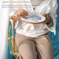 thumbnail image 2 of Rotated Table Embroidery Frame Stand - Adjustable Cross Stitch Scroll Frame  Beech Wood Quilting Frame Needlepoint Holder Stretch Bar for Stitching Sewing Craft, 2 of 6