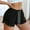 Black, variant on Women's Cotton Blend Waffle Yoga Running Short