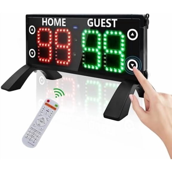High Bright Large Digital Scoreboard, Portable Outdoor Electronic Scoreboard with Remote, Score Keeper for Basketball/Pickleball/Outdoor Games$$Sport & Recreation Other