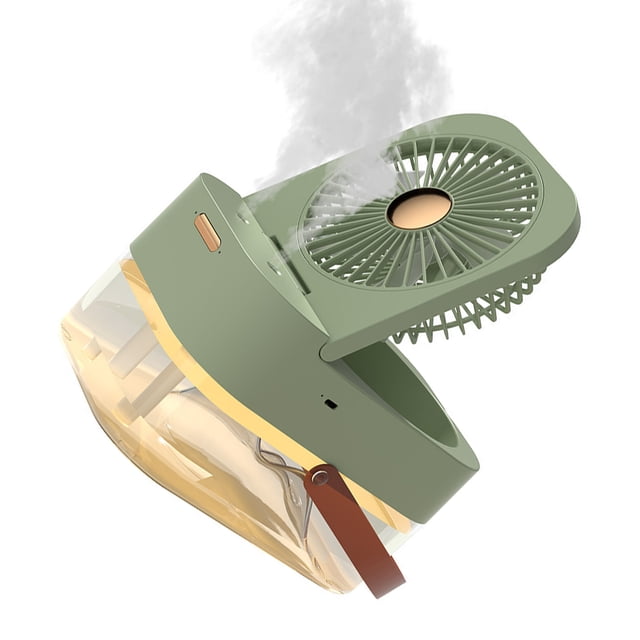 Humidificador portátil Monstrate ABS ventilador control remoto tanque de agua 5L luz cálida Verde
