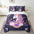 thumbnail image 2 of Manfei Cartoon Animal Unicorn Bedding Full Size,Rainbow Stars Print Comforter Sets with Sheets,Colorful Floral Bedding Sets Full Size,Super Cozy Room Decorative Reversible,7pcs, 2 of 7