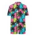 thumbnail image 5 of Plus Size Two Piece of Outfits for Womens Summer Loose Daily Casual Non Positioning Printed Casual Cardigan Shorts Short Sleeved Top Pants Pocket Setet, 5 of 5