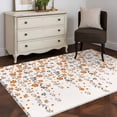 thumbnail image 3 of Flower Orange 3x5 Area Rugs for Living Room, Grey Cherry Blossoms White Background Non Slip Floor Mat Washable Low-Profile Indoor Carpet for Bedroom, Dining Room, Bathroom, 3 of 9