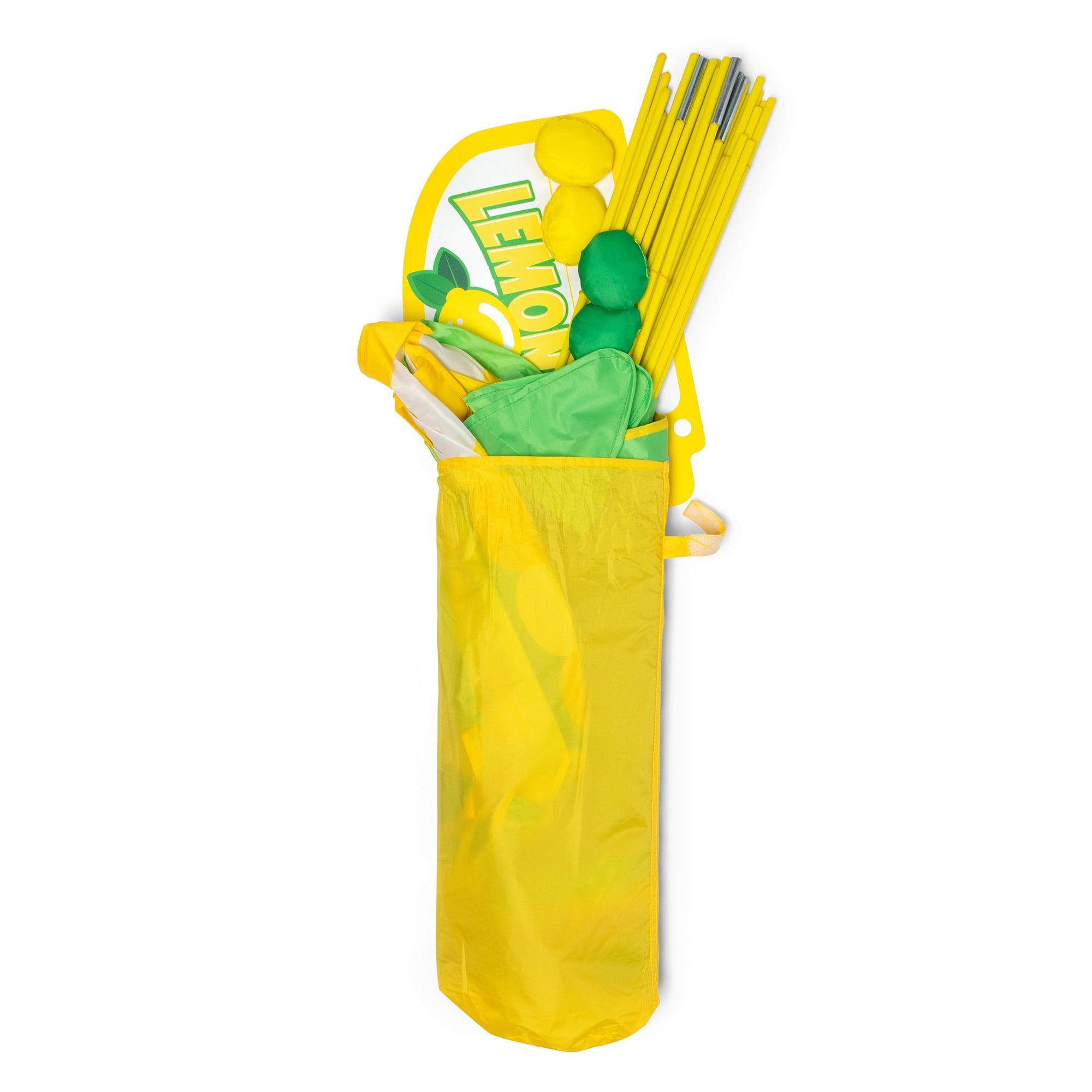 Melissa & Doug Lemonade Stand Play Tent With Beanbag Game, Easy to Assemble, for Toddlers, Preschoolers 3+