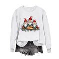 thumbnail image 4 of PNTUTB Women's Fashion Santa Claus Pattern Print Casual Crewneck Long Sleeve Loose Pullover Hoodless Sweatshirt, 4 of 6