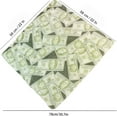 thumbnail image 3 of 12Pcs Bandanas 100% Cotton Double Sided Paisley Print Head Wrap Scarf Headband Dollar Bills, 3 of 5