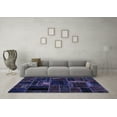 thumbnail image 3 of Ahgly Company Machine Washable Indoor Rectangle Oriental Blue Modern Area Rugs, 5' x 8', 3 of 4