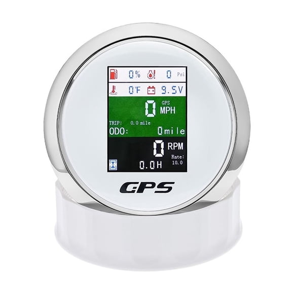 85mm 6 In 1 Multi-functional Digital Gauge GPS Fuel Level Water Temp Oil Pressure 0~10Bar With Alarm For Car Boat Tachometer
