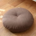 thumbnail image 3 of 15.75 Inch Round Seat Cushion - Super Thick Tufted Floor Pillow with Linen Cover - Japanese Style Tatami Meditation Yoga Cushion for Indoor Outdoor Use - Reading Chair Pad Large Sitting Mat, 3 of 3