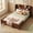 Brown, variant on VECELO Twin Size Bed with Bookcase Headboard, Safety Guardrails Solid Wood Platform, LED Motion Sensor Light Bed Frame Grey