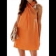 thumbnail image 2 of Vestido Holgado, Informal, Corto, Sin Mangas, con Tirantes y Bolsillos para Mujer (2025) Color Naranja L, 2 of 6