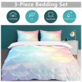 thumbnail image 5 of Mermaid Fish Scales Duvet Cover Set Pattern Soft Bedding Set Comforter Cover Set(1 Duvet Cover + 2 Pillowcases), 5 of 6