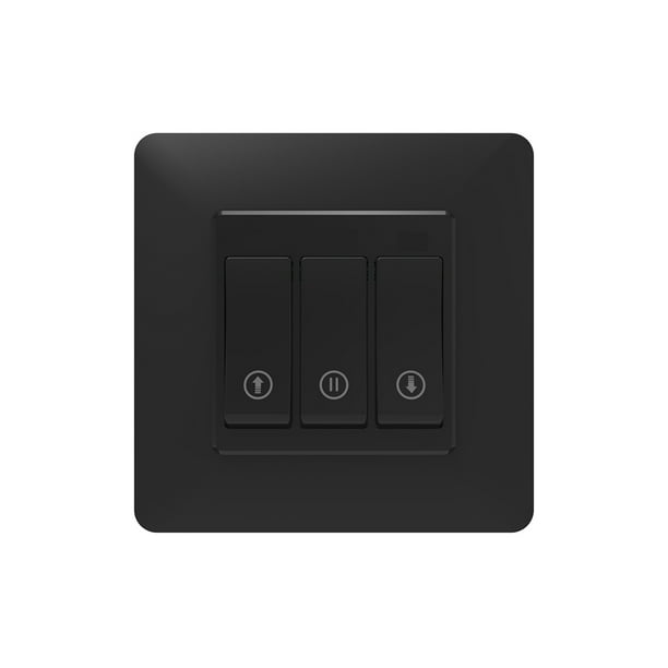 Cortina eléctrica Interruptor inteligente WiFi Roller ciego Control remoto Interruptor de control de voz, Negro Scienceny EL001885-02B