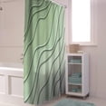 thumbnail image 6 of Shower Curtains Geometric Gradient Bath Curtain Sage Green Ombre Waterproof Polyester Fabric Bathroom Curtain with Hooks Decoration 36 x 72 Inches, 6 of 6