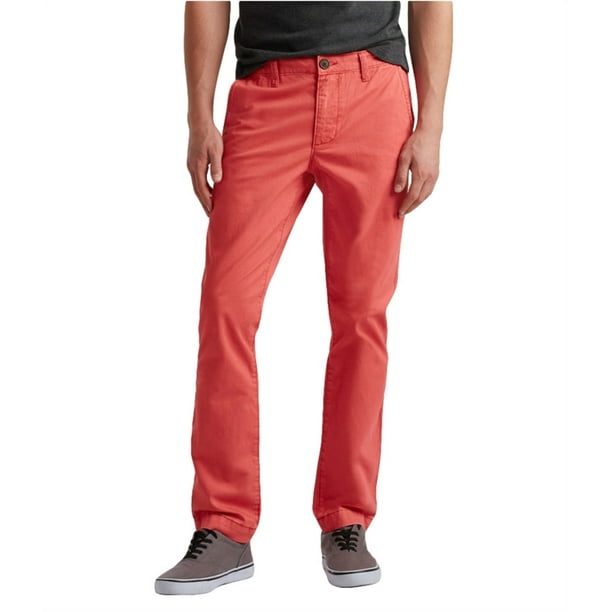 Pantalon Chino Slim Slim Homme, Rouge, 28W x 30L