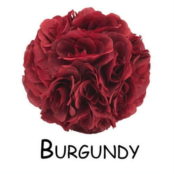 10" Flower Balls Made Kissing Ball Pomander Floral Decor Centerpiece Burgundy