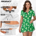 thumbnail image 4 of Binienty Green Daisy Golf Matching Golf Outfit for Couple Relaxed Athletic His and Hers Matching Golf Outfit for Couple Fashionable Quarter Zip Pullover Athletic Workout Dress, 4 of 7