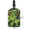 thumbnail image 6 of Square 2Pack PU Leather Tropical Plants Cruise Luggage Tag with Privacy Cover and Name ID Tag for Travel Handbags Backpacks Luggage Tags, 6 of 6