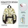 thumbnail image 5 of School Bus and Wheels Beige Pattern Backpack for School, Cute School Bag with Adjustable Shoulder Straps and Padded Back, 15"x11.42"x5.5", 5 of 5