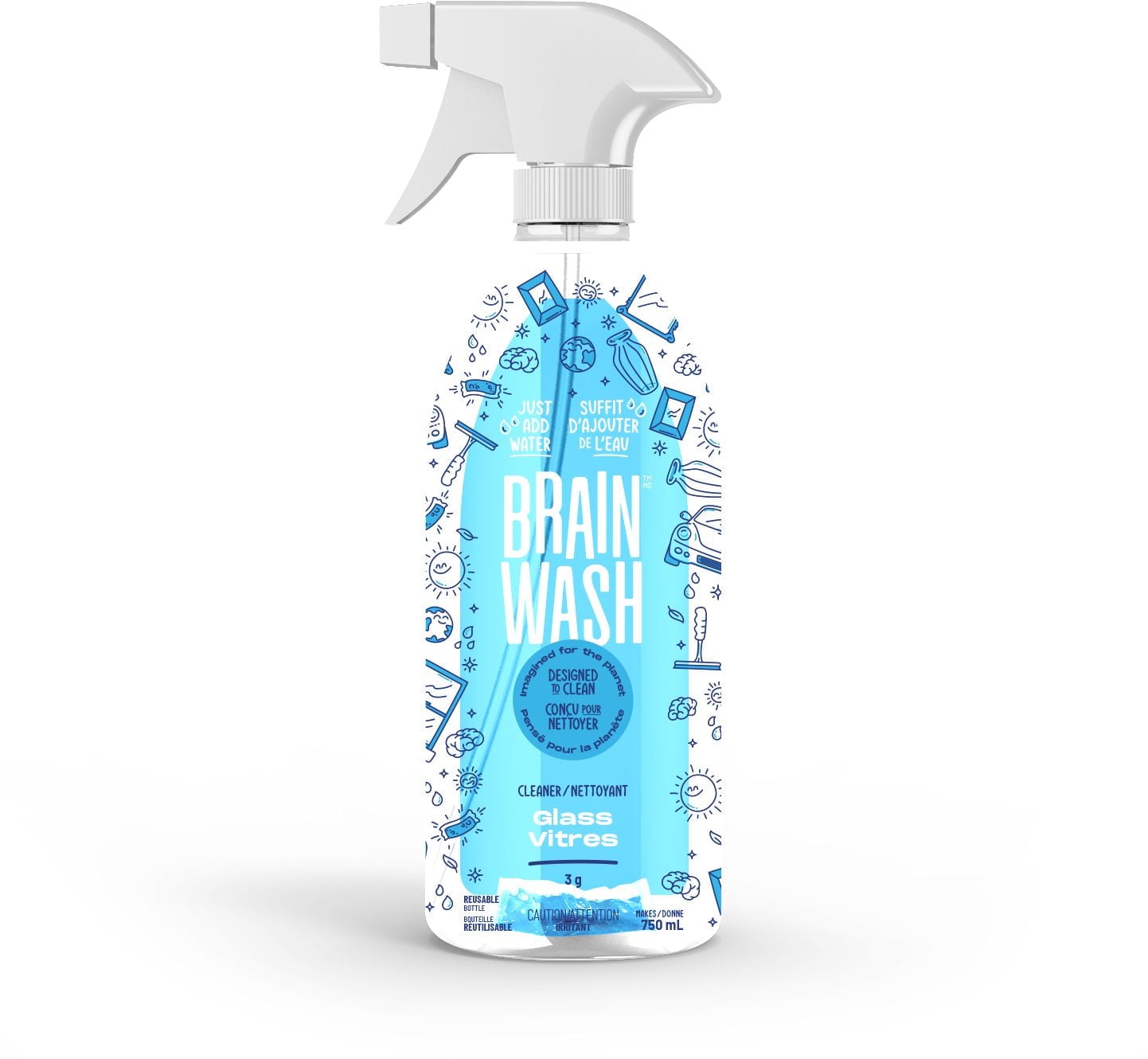 Brain Wash Glass Cleaner Bottle with Starter Pod - Walmart.ca