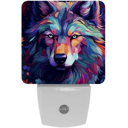 

Wolf LED Square Night Lights - Stylish and Energy-Efficient Room Lighting Solution with Soft Glow - for Bedside Reading and Relaxation