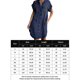 thumbnail image 2 of Vestido Vestido con botones para mujer Vestido de mezclilla desgastado de color sólido Vestido de desplazamiento diario Kuymtek Azul marino T XL para Mujer, 2 of 6