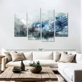 thumbnail image 3 of Elephant Stock Ice Landscape Abstract Wall Art - Horizontal Multi Panel Canvas - Living Room Wall Decor - Abstract Multi Panel - Gray And Blue Decor - 84" x 54", 3 of 8