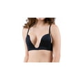 thumbnail image 6 of Fullness Deep Plunge V Shape Women's Push up Convertible V Bra, Size, 40C-Black, 6 of 8