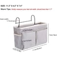 thumbnail image 4 of Bolsa de lona multifuncional para camas de dormitorio, organizador colgante de fácil instalación con clips de estante de metal, material duradero y conveniente, 4 of 4