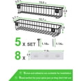 thumbnail image 2 of 4-Pack Spice Rack Organizer, Non-Drilling, Easy to Install Spice Jar Shelf Storage Holder, Wall Mounted Kitchen Organizer for Pantry, Cupboard, Countertop, 2 Large & 2 Small, Black, 2 of 7