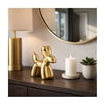 thumbnail image 3 of Balloon Dog Figurine for Home Decor - Ceramic Sculpture for Shelf, Coffee Table, Living Room or Office Accents - Contemporary Ornament Accent Display for Console and Mantel Styling - 7", Gold, 3 of 11