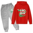 thumbnail image 3 of YUEHUA Youth 2Pcs Brushed Fleece Sweatsuit Hooded Pullover Tracksuit Kids Boys Girls Sweatshirt + Pants Outfits Set, 3 of 3