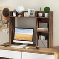 thumbnail image 2 of Costway Desk Bookshelf Desktop Storage Organizer Multiple Bookcases, Wood Composite Brown, 27 lbs, 2 of 10