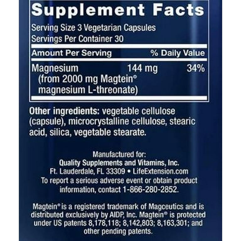 Neuro-Mag, Magnesium L-Threonate, 90 Vegetarian Capsules