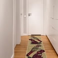 thumbnail image 5 of Ottomanson Machine Washable Non-Slip Rubberback Wine 2x5 Kitchen Runner Rug, 20" x 59", Beige/Red, 5 of 8