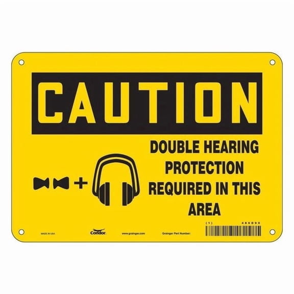 Condor Safety Sign,7 in x 10 in,Aluminum 486D90