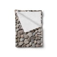 thumbnail image 2 of Rock Soft Flannel Fleece Throw Blanket, Random Sized and Shaped Stones Interlocking Stone Wall Shot Solid Coastal Details, Cozy Plush for Indoor and Outdoor Use, 60" x 80", Multicolor, by Ambesonne, 2 of 6