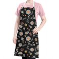 thumbnail image 5 of Pioneer Flower Floral Print Pattern Apron for Women and Men, Cotton Linen Waterproof with Pockets, Adjustable, 33x27 Inch for Kitchen, Gardening, BBQ, Salon, 5 of 6