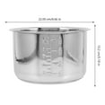 thumbnail image 4 of OULII Stainless Steel Rice Cooker Pot for Replacing Old Pots 1Pack, 4 of 8