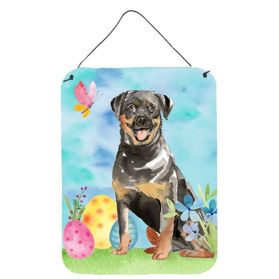Easter Eggs Rottweiler Wall or Door Hanging Prints