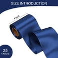 thumbnail image 6 of GTYBOVA 4 Inch Silk Satin Ribbon – 25 Yards , Frayed Edge for Gift Wrapping, Wedding Bouquets, Baby Shower Decor, Bridal & Holiday Crafts Navyblue, 6 of 7